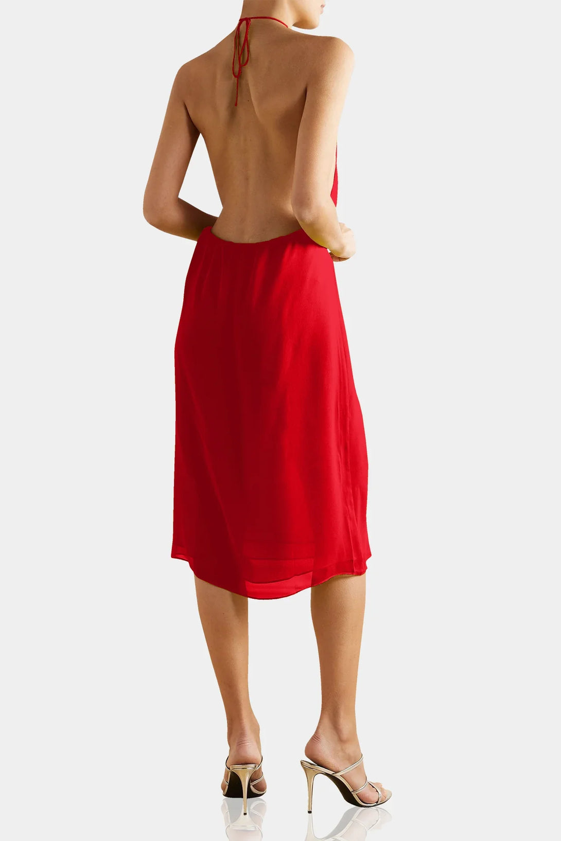 designer midi dress Dresses | Midi Sleek and architectural Flared Midi Dress in 3D