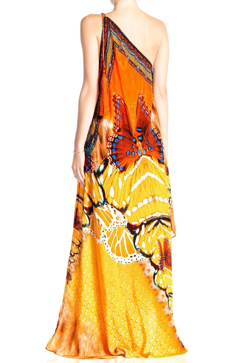  orange maxi dress formal, long satin dress, Shahida Parides, plus size maxi dresses, flowy maxi dress,