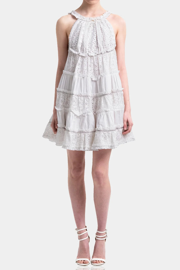 short white designer dress short white dresses for women Harmony Mini Dress - White, Large