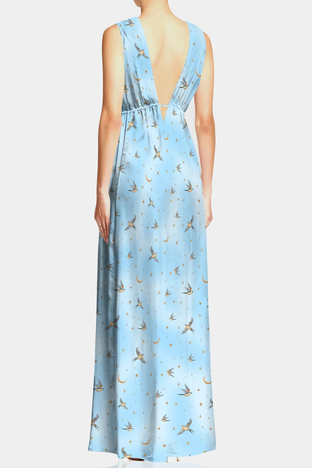 Designer Plunging Neckline Cocktail Dress