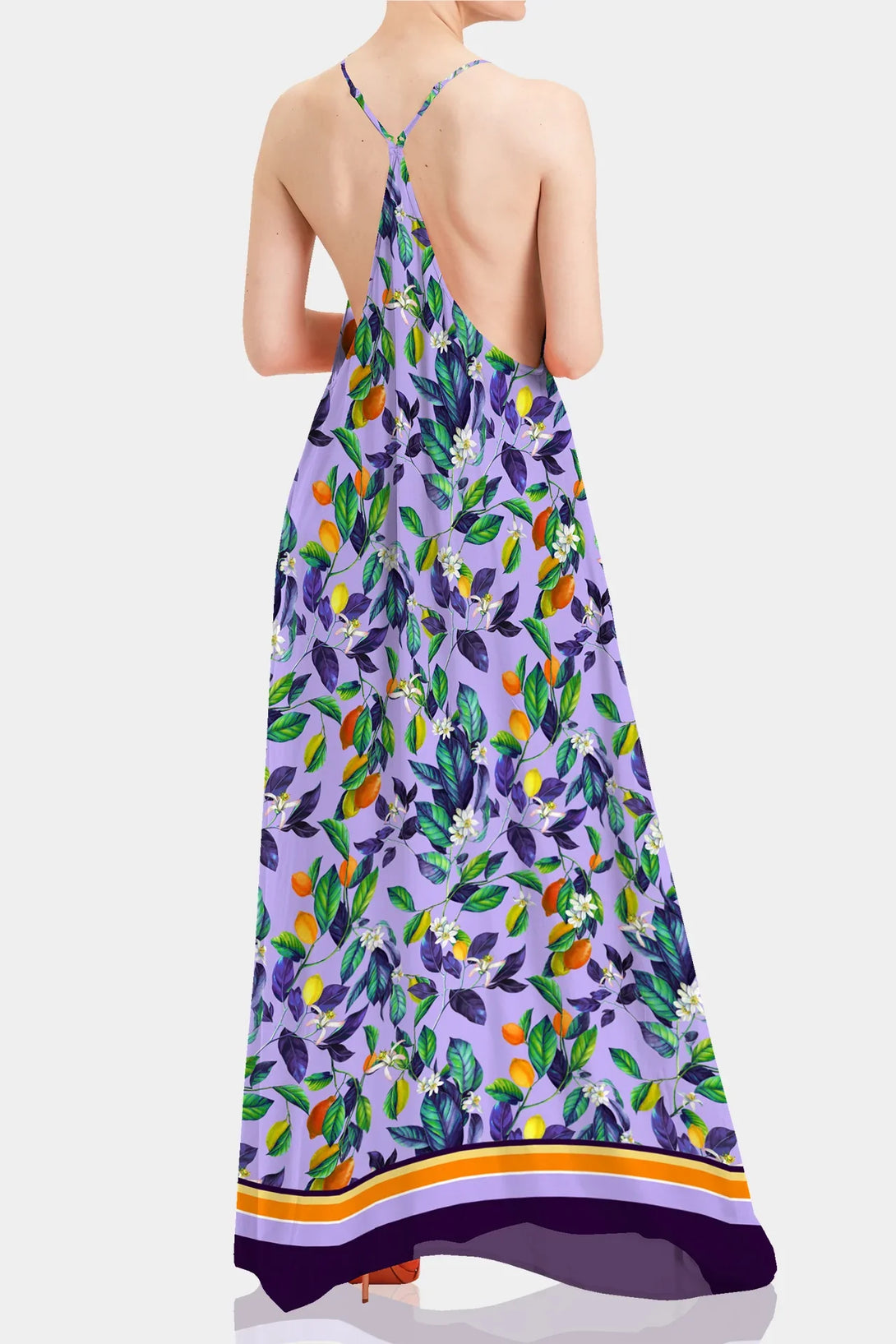 S Floral Print Long Cami Slip Dress S Floral Print Long Cami Slip Dress