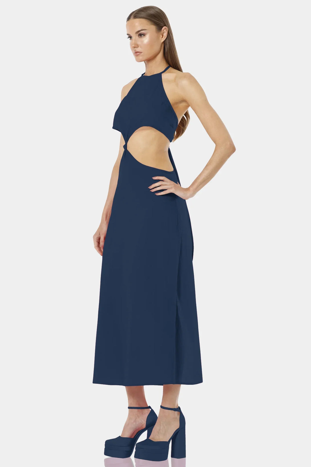 S Blue Maxi Day Dress S Blue Maxi Day Dress