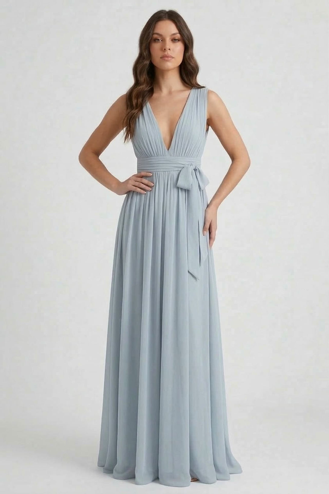 Dusty Blue Chiffon Maxi Dress | Shahsi Heaven Hue | Shahida Shahida Parides Dusty Blue Chiffon Maxi Dress | Shahsi Heaven Hue | Shahida Shahida Parides