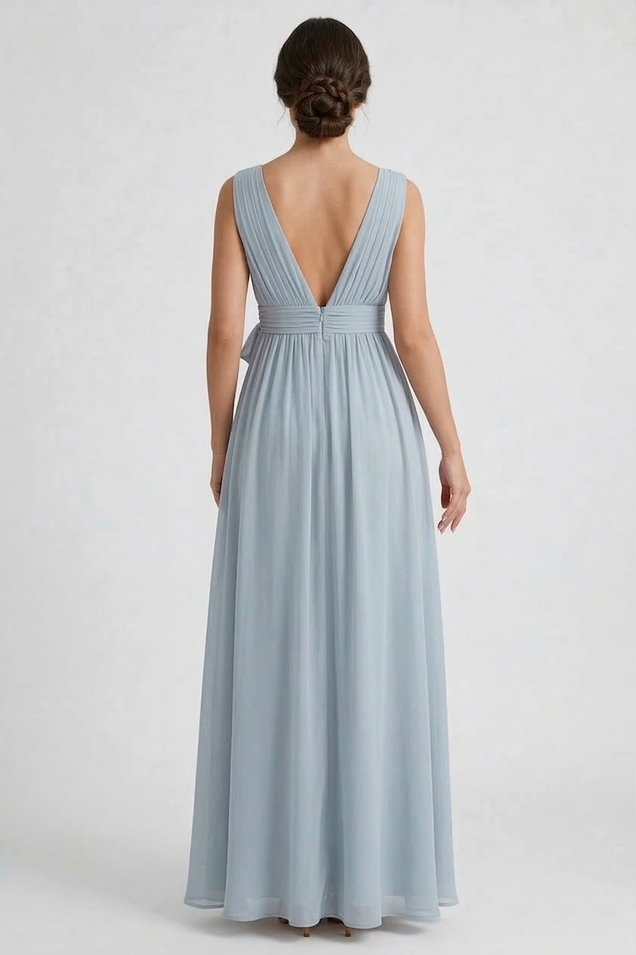 Dusty Blue Chiffon Maxi Dress | Shahsi Heaven Hue | Shahida  Shahida  Parides