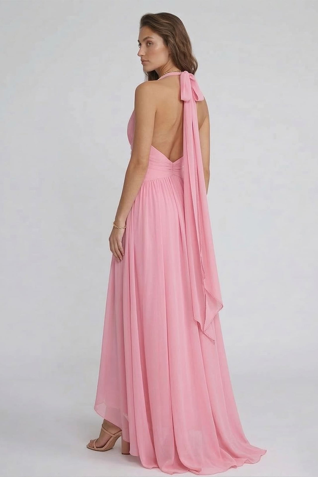 dusty pink chiffon bridesmaid dresses Rose Maxi Dress Sister Jane - Mini Xsmall:X-Large cross straps at the dusty pink dusty rose bridesmaid dresses collection:americana