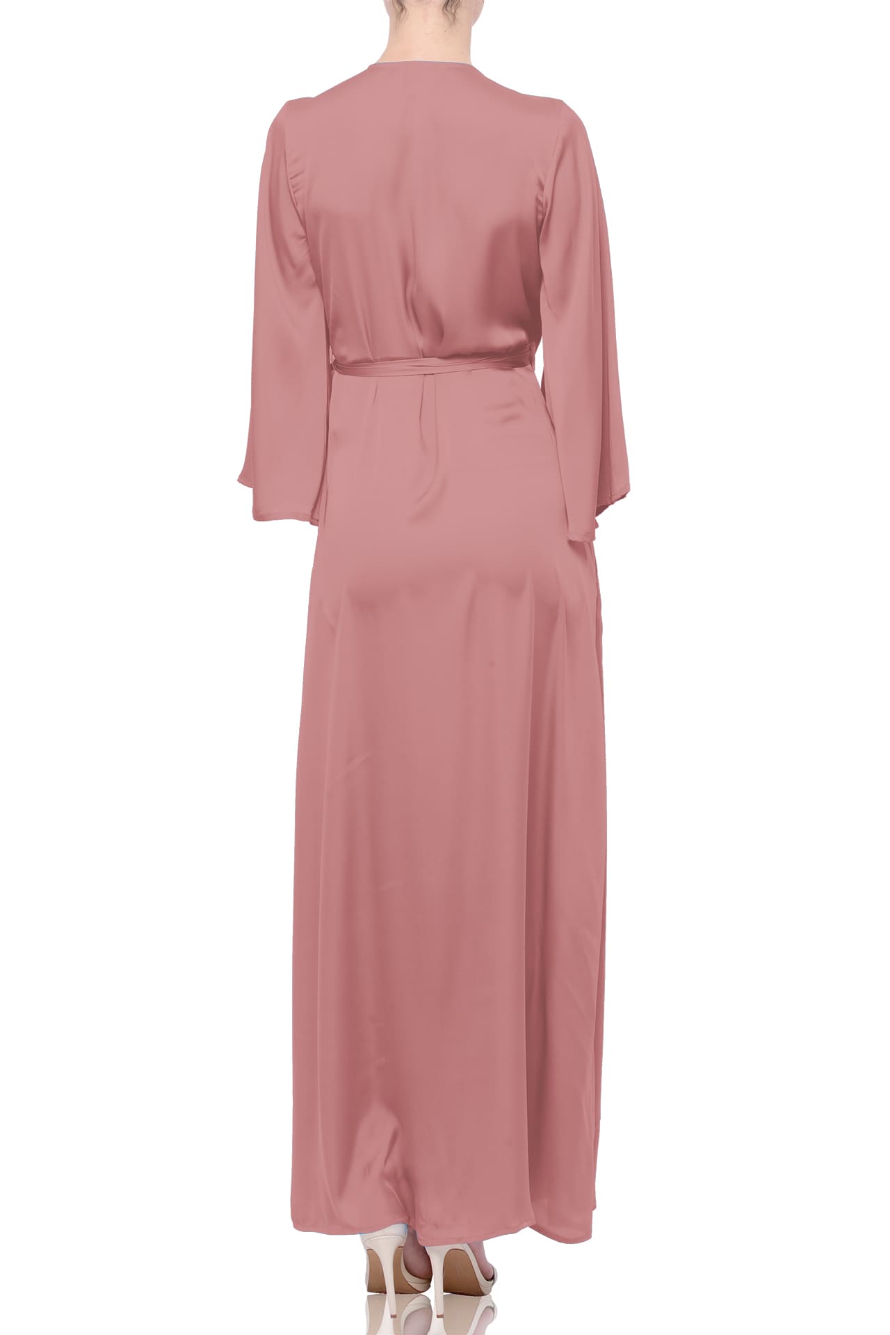 elegant dusty rose dress Chic A-line Off-the-shoulder Long Prom Dress Elegant Dusty Rose Evenin main image 0