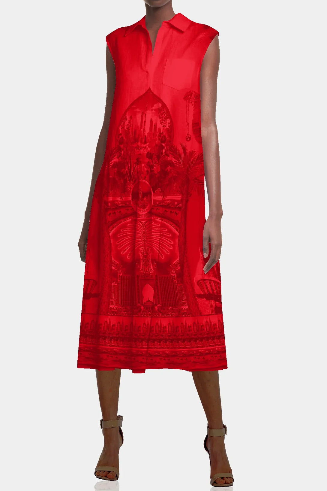 S Midi Dress for Women in Red S Midi Dress for Women in Red