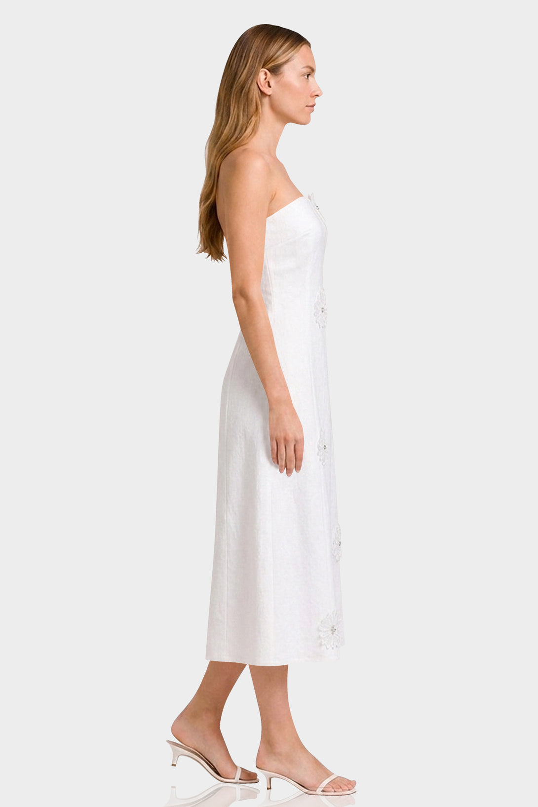 White Cotton Midi Dress