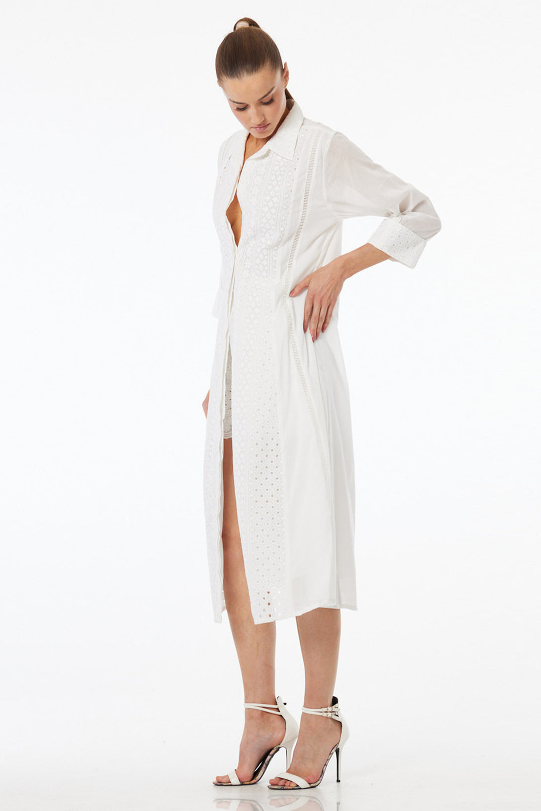 white beach dress midi White Midi Dress - Embroidered Dress - Sleeveless Midi Dress