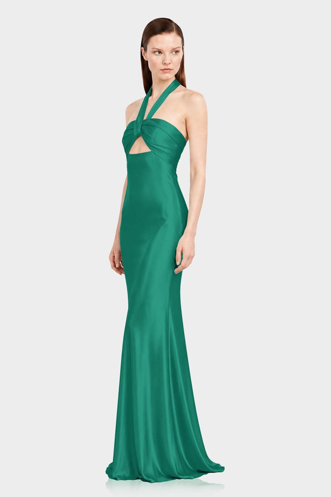 emerald green satin bridesmaid dresses S Luxury Matte Halter Maxi Dress for Weddings & Formal Events mackenzie Flowy Boho Dress With Luxurious smooth satin feel Size:Child 6