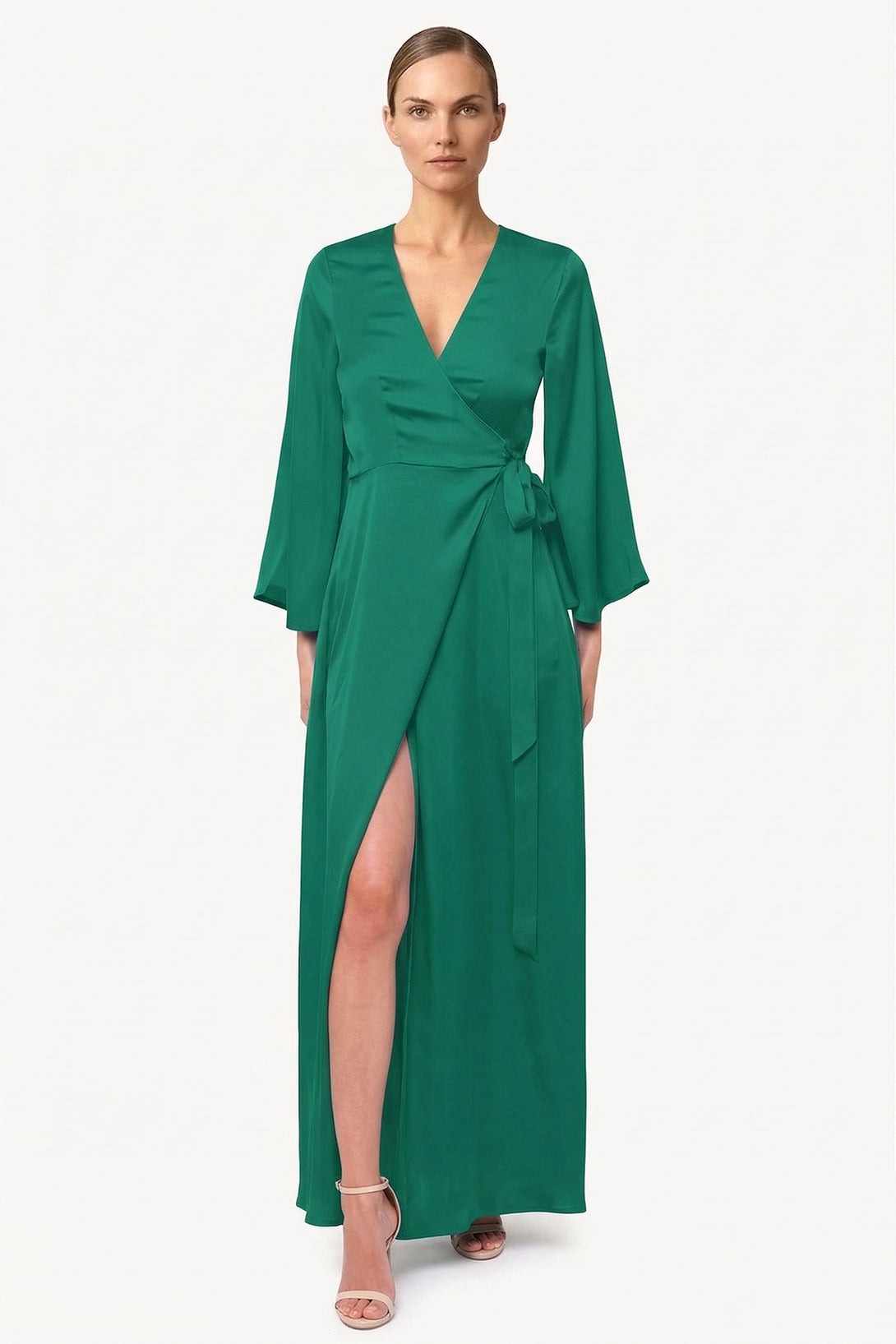 emerald satin bridesmaid dresses Emerald Bridesmaid Dress Shiny Satin Size 1X