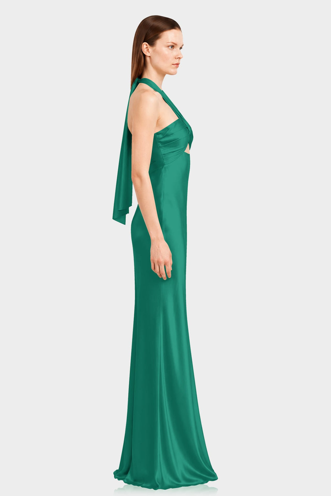 emerald green satin wedding dress Luxury Halter Maxi big dressers online shoulder gown is the Size:4T Bardot Split Detail Bodycon Evening gown