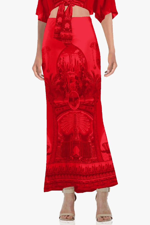 Red Maxi Skirts For Women