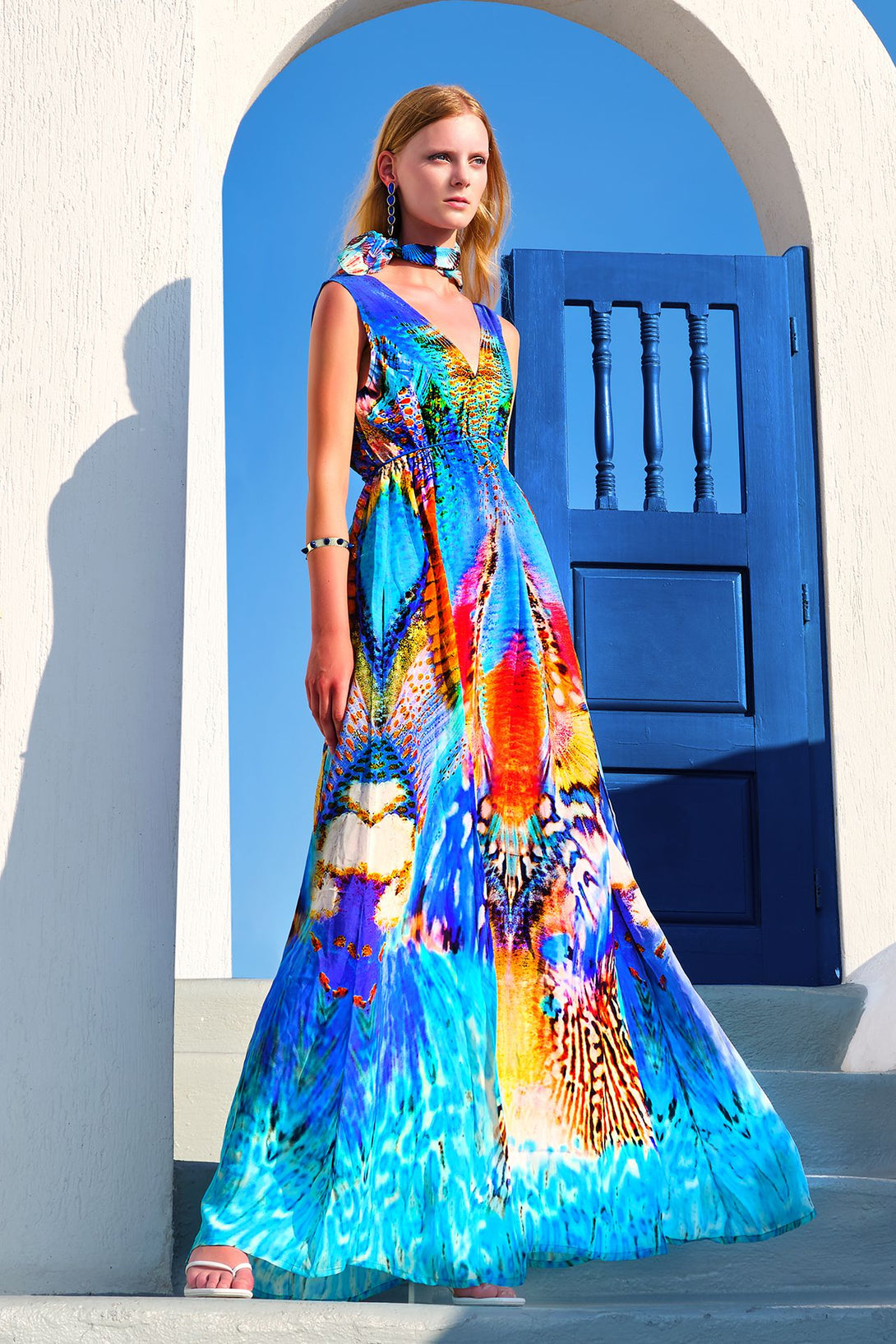 Small-Medium Sleeveless Blue Maxi Dress Small-Medium Sleeveless Blue Maxi Dress