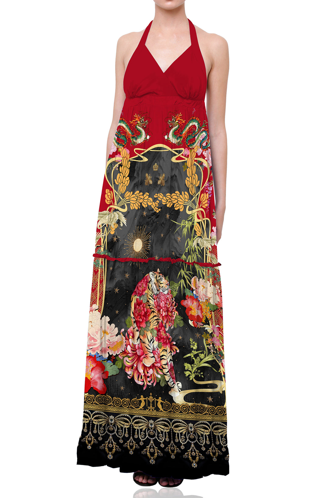 maxi dresses, long dresses for women, ruffle dress, Shahida Parides,
