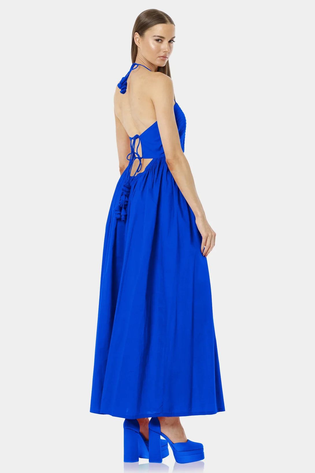 S Blue Full Length Maxi Dress S Blue Full Length Maxi Dress