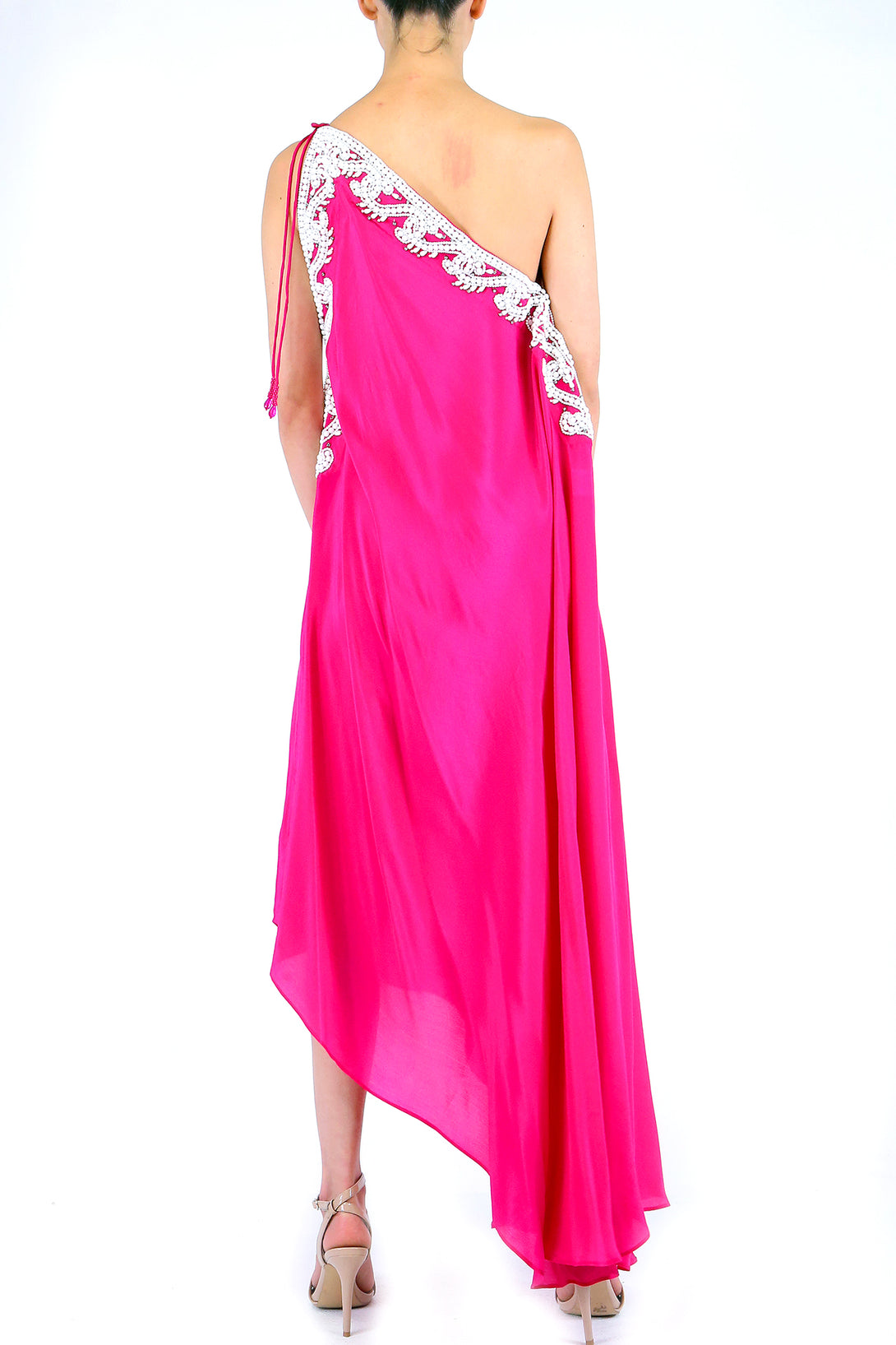  maxi hot pink dress, summer maxi dress, backless maxi dress, multiway maxi dress,