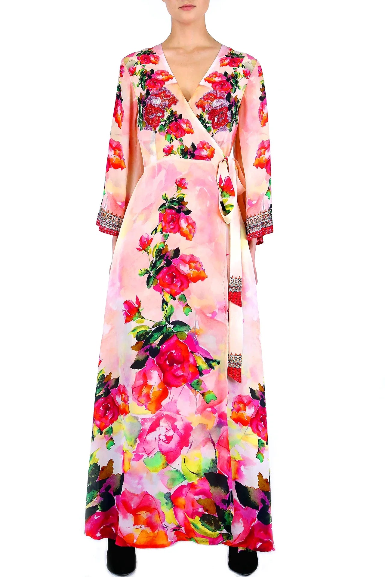 Luxury Designer Maxi Wrap Dresses Small - Medium Luxury Designer Maxi Wrap Dresses Small - Medium