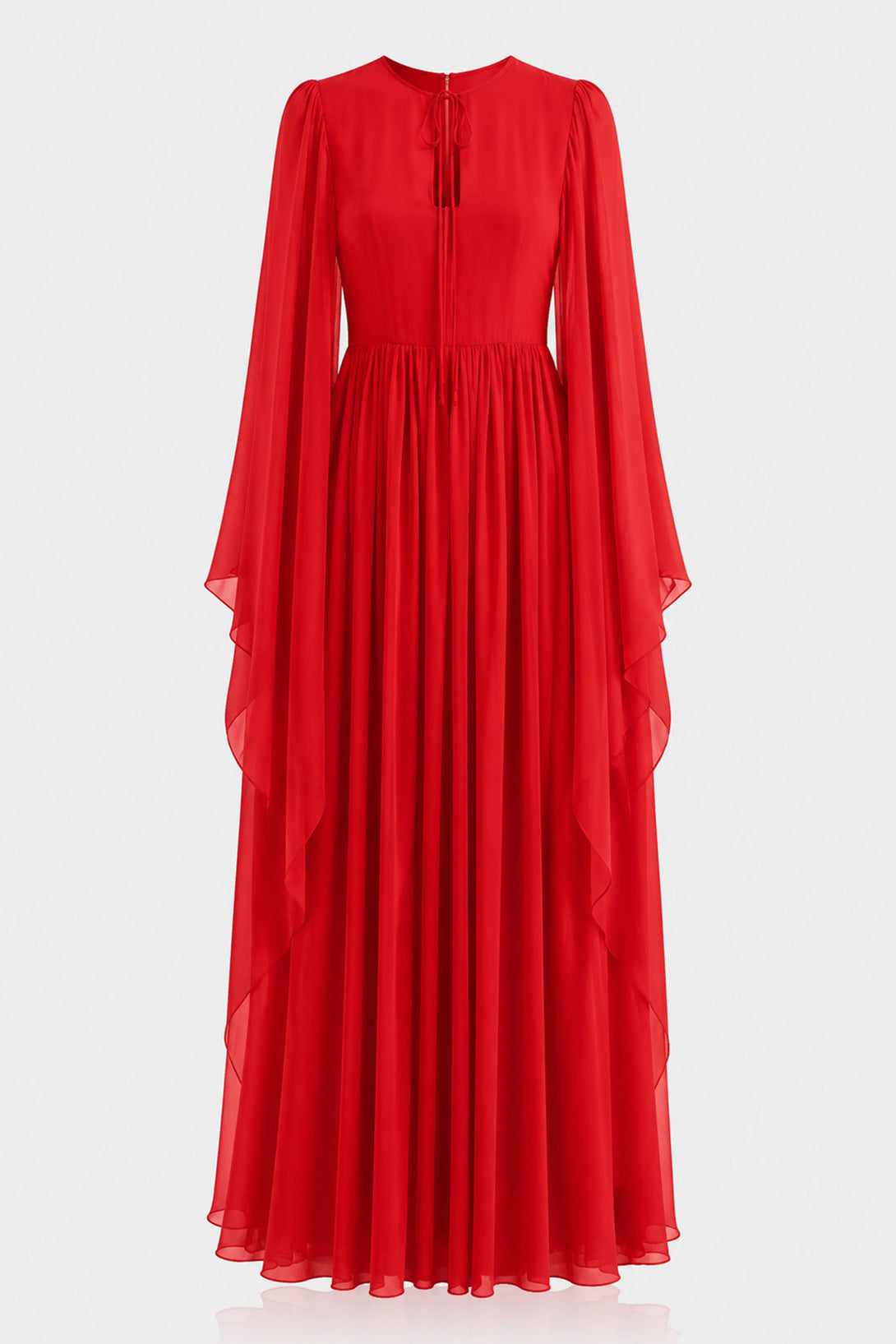 red chiffon dress with sleeves S Long Flowy Dresses Style:2026CORE321 WP class:tops Navy Blue Mermaid Bridesmaid Flare sleeve or style with flats