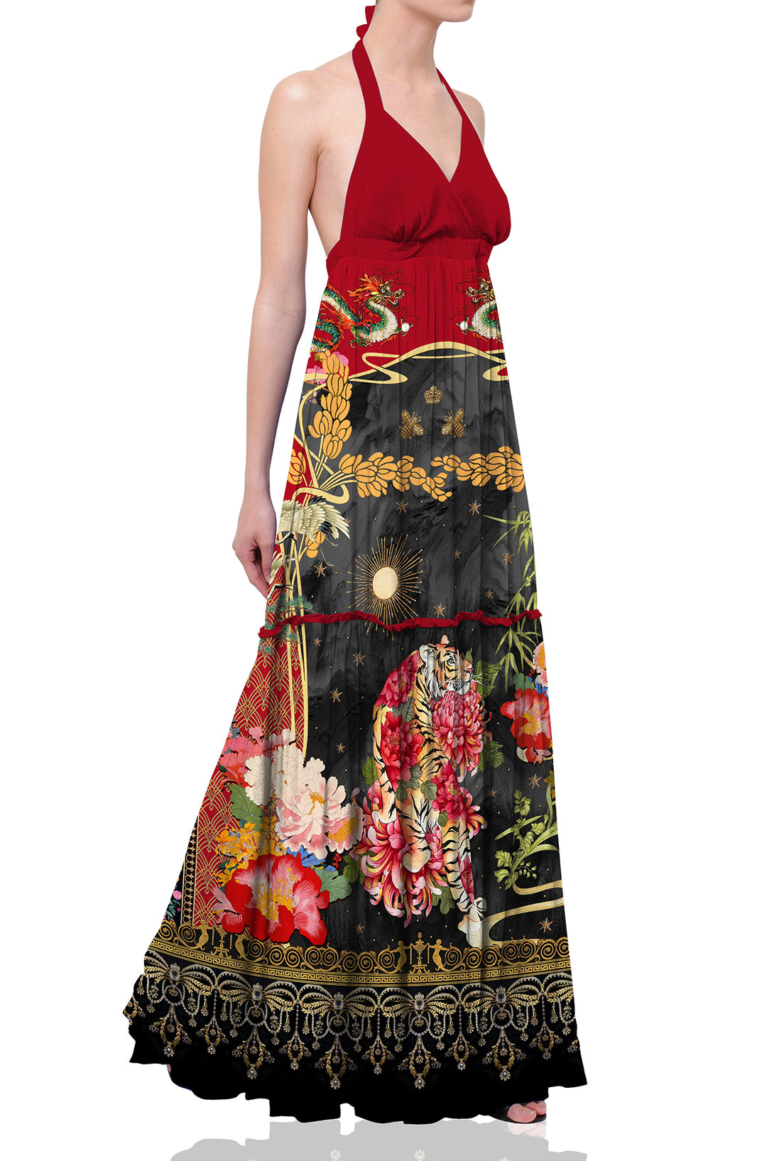 Shahida Parides, v neck dress long, maxi dresses for women, Sexy Maxi Dress,