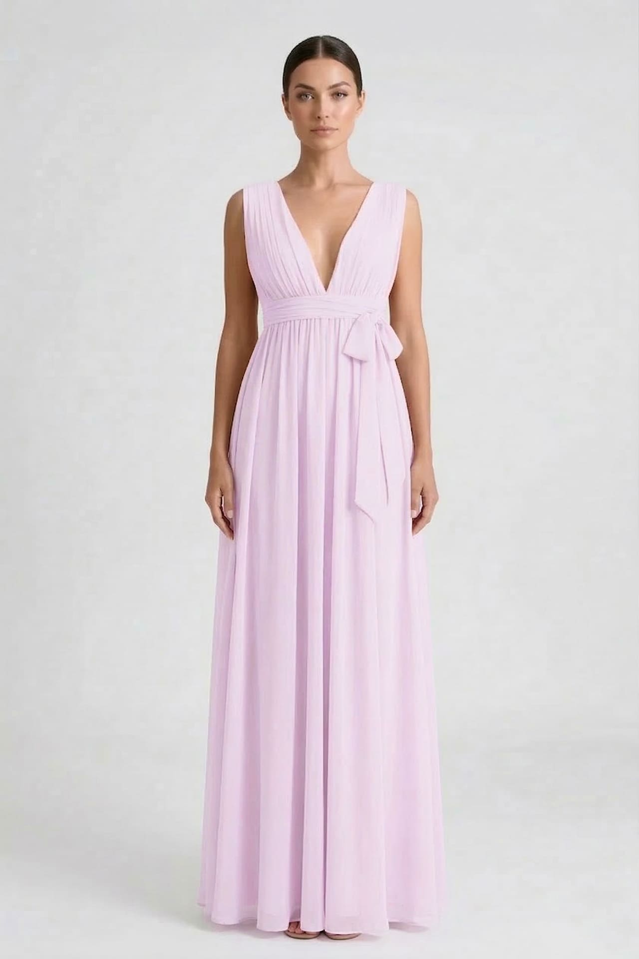 Frosted Lilac Bridesmaid Dress V-Neck Maxi | Shahida Shahida Parides Frosted Lilac Bridesmaid Dress V-Neck Maxi | Shahida Shahida Parides
