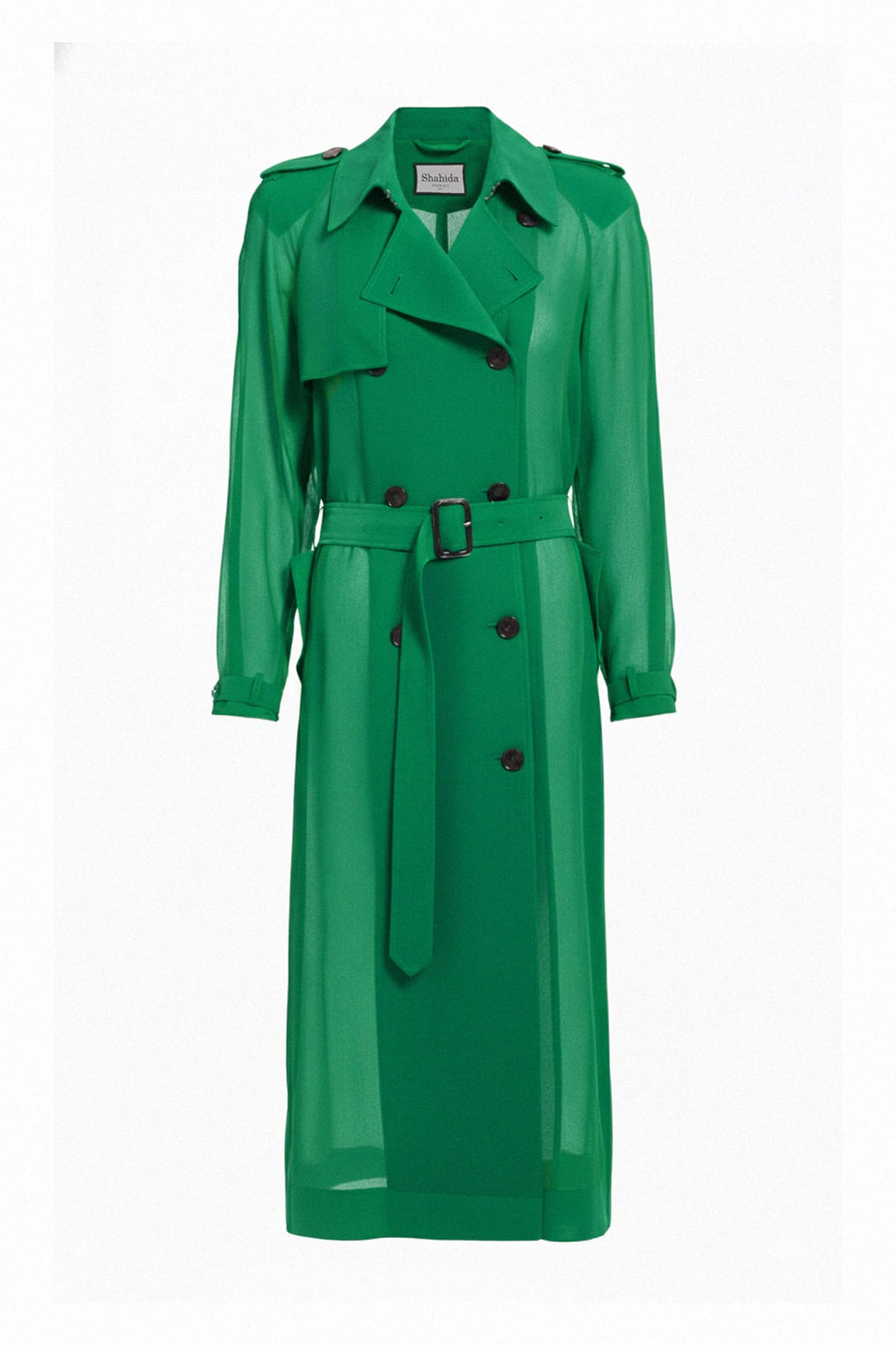 Shahida Parides,
elegant trench coat,
tailored maxi coat,
ankle-length coat,