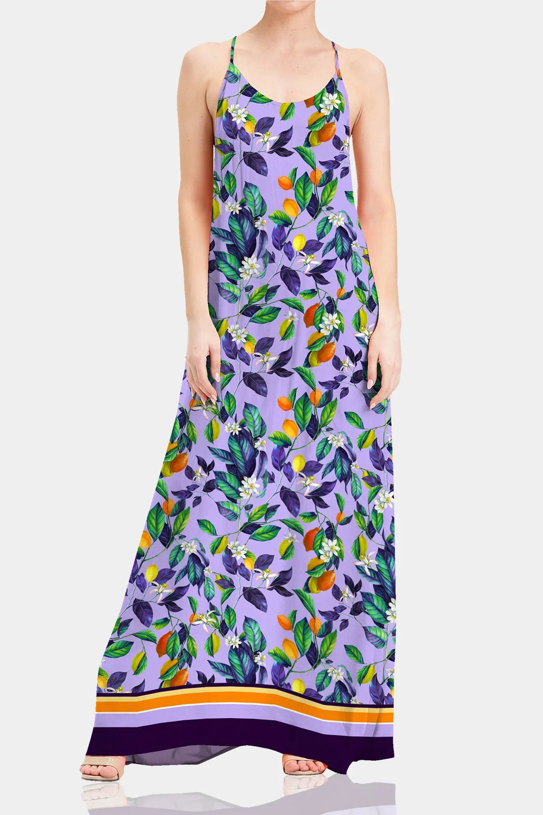 S Floral Print Long Cami Slip Dress S Floral Print Long Cami Slip Dress