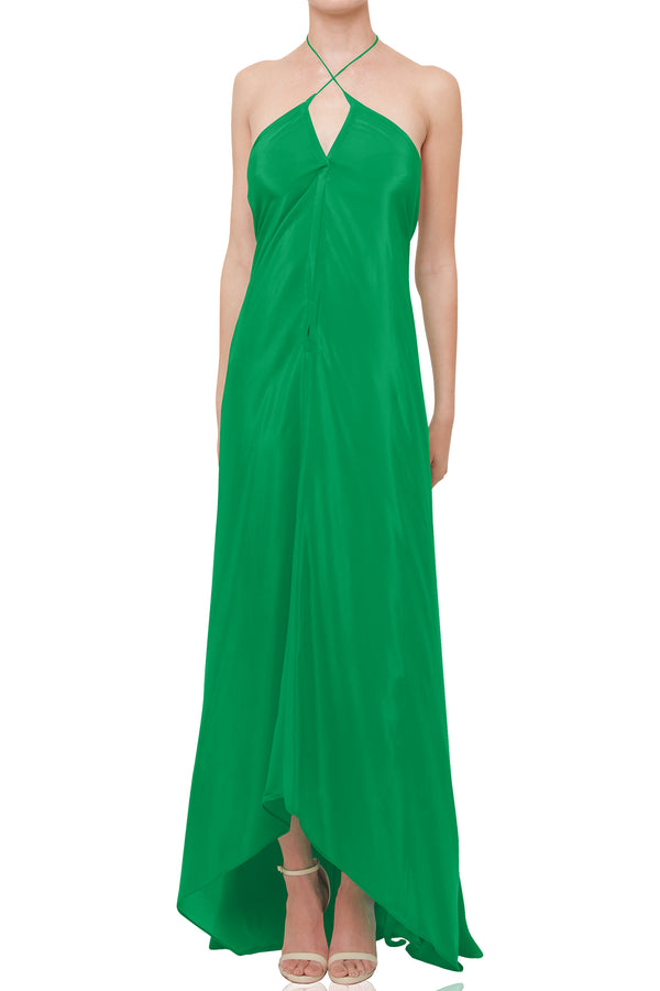  forest green dress, long summer dresses for women, plunge neck cocktail dress, Shahida Parides,