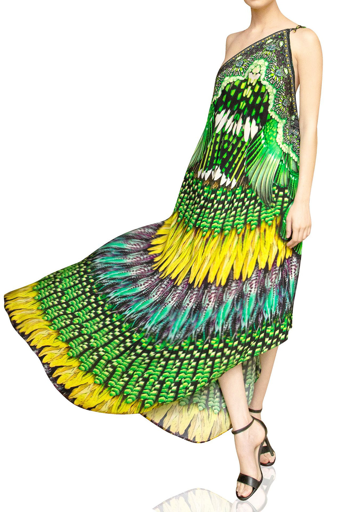  emerald green color dress, long summer dresses for women, plunge neck cocktail dress, Shahida Parides,