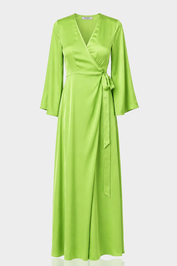 green silk summer dress Zesty Wrap for Weddings monc_