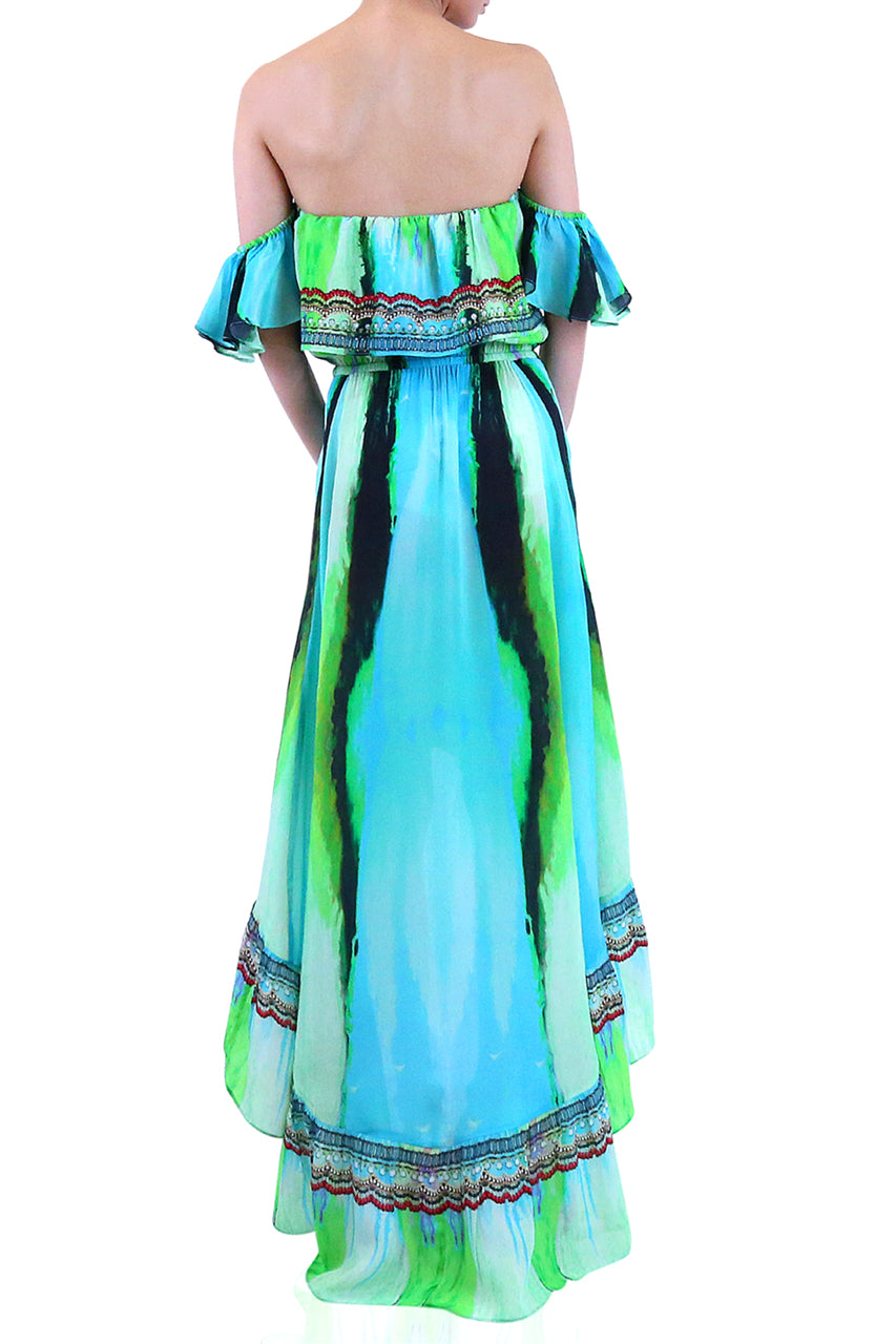  dark green cocktail dress, long summer dresses for women, Shahida Parides, asymmetrical dress formal,