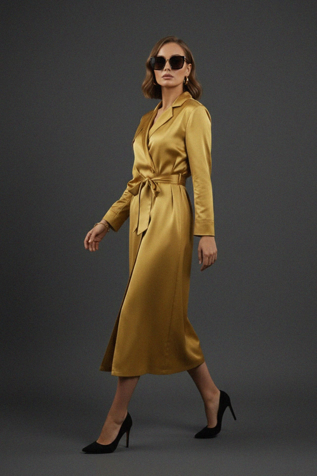 Shahida Parides,
day-to-night layering,
satin trench coat,
long satin trench,