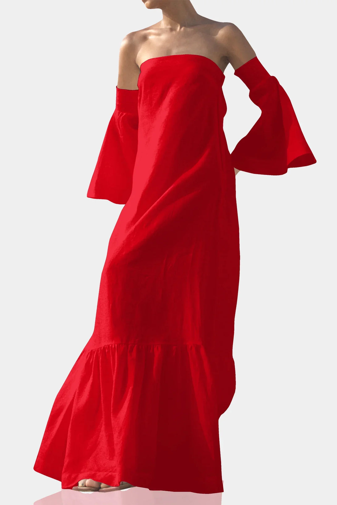 S Designer Red Cotton Dresses S Designer Red Cotton Dresses