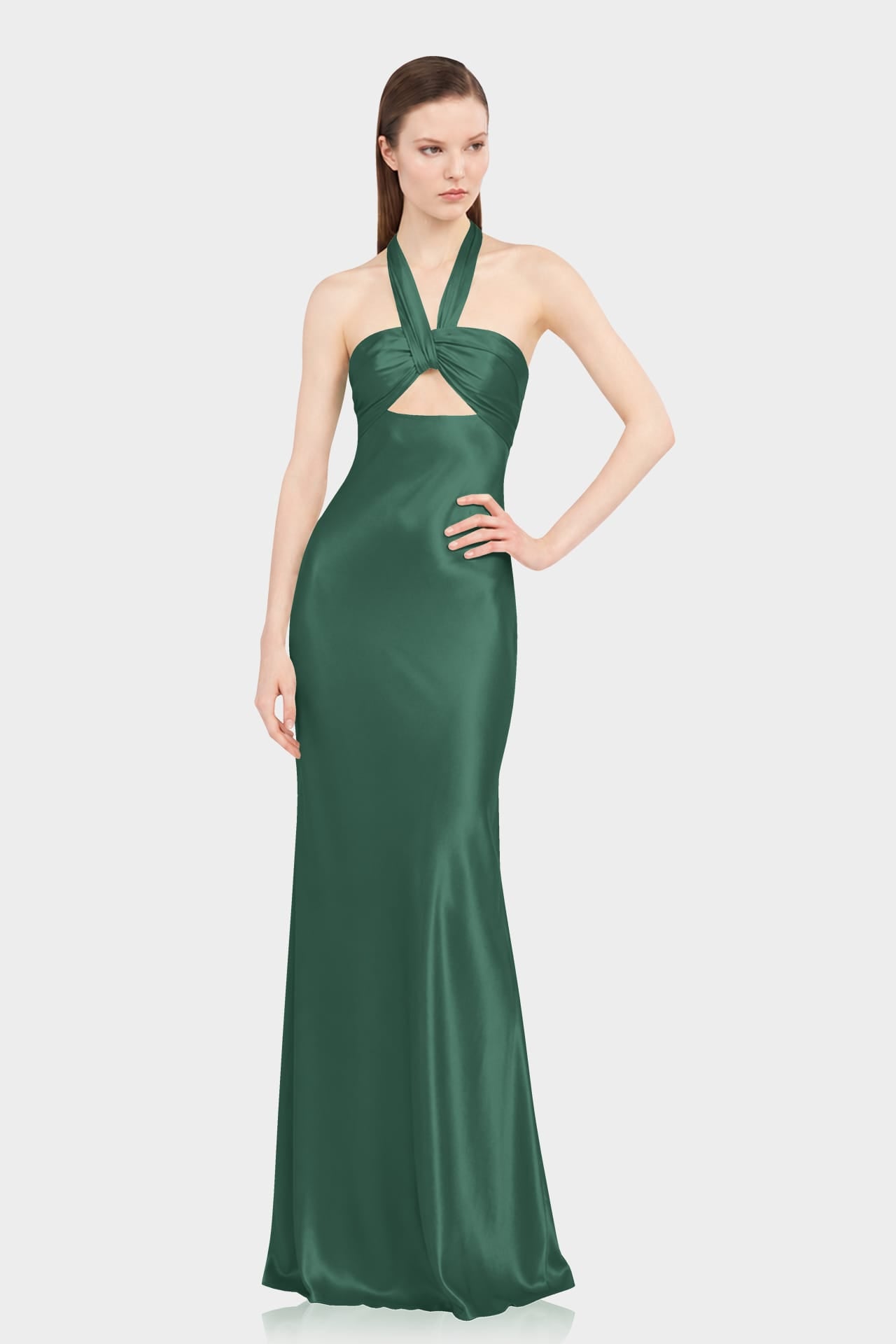 matte silk halter maxi dress Peach Bridesmaid Satin Size Small balancing contemporary styling with timeless sophistication S Hunter Green Matte Satin