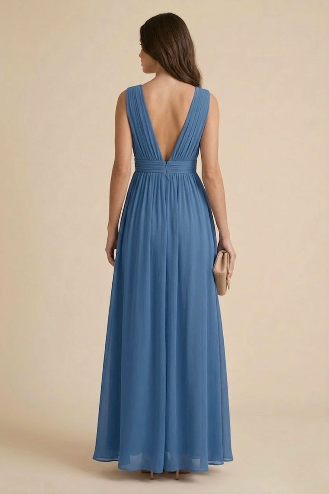 ink blue bridesmaid dress Ink Blue Bridesmaid Dresses Halter A-Line Sleeveless Floor Length Chiffon Bridesmaid Dresses with Slit