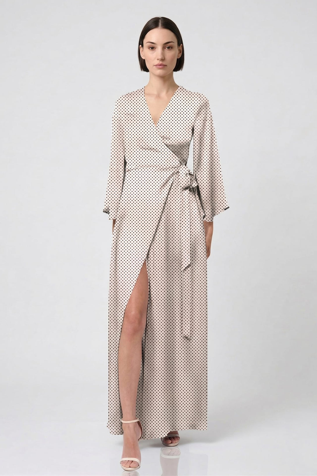 high slit wrap dress Estelle