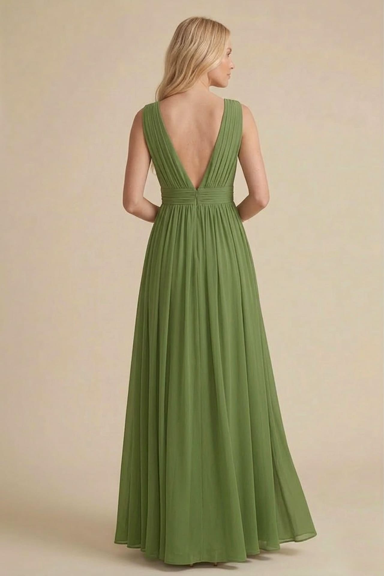 juniper green bridesmaid dresses S / With Slit Juniper Heaven V-Neck Bridesmaid Dress – Elegant Green Maxi Gown