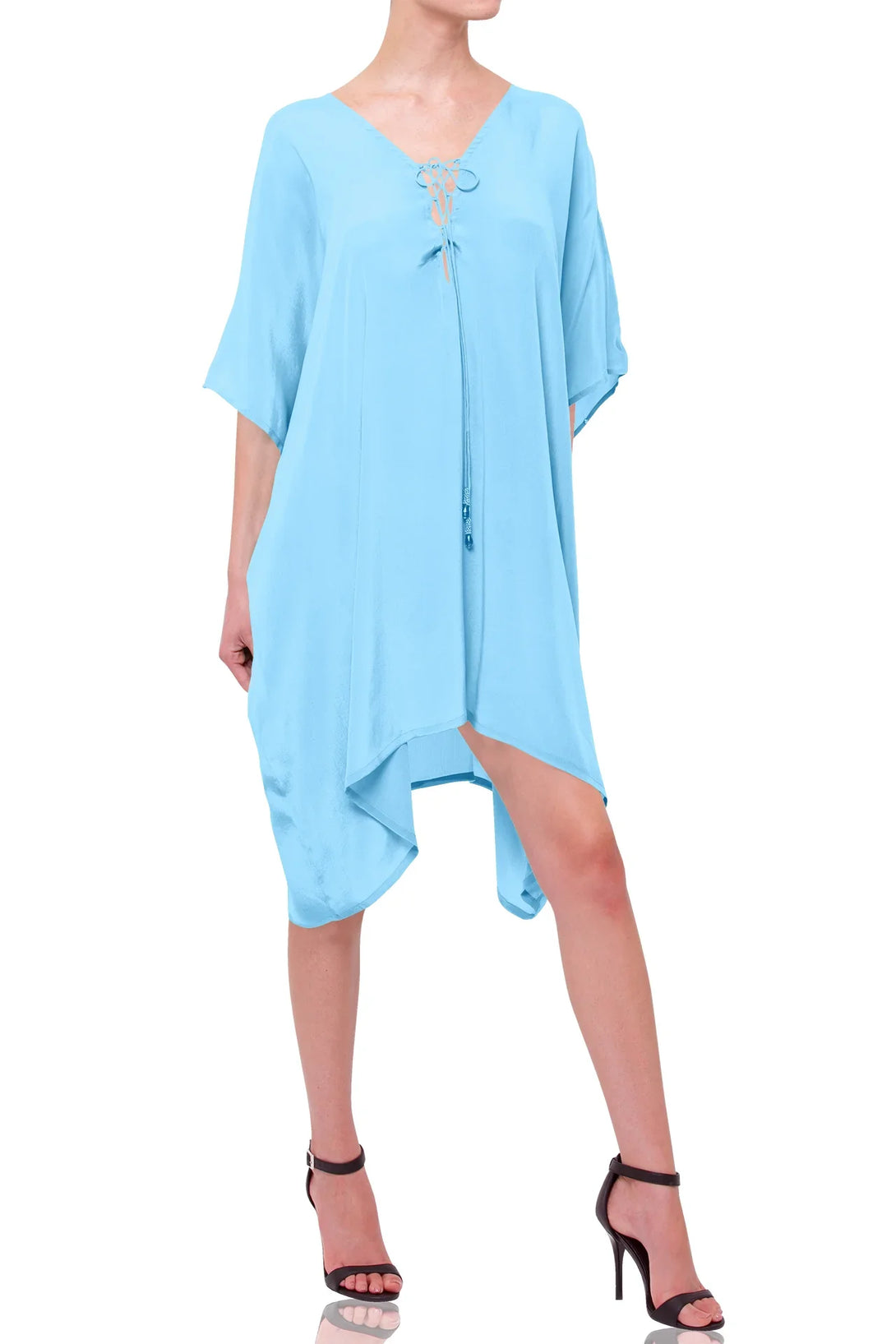 One Size Sky Blue Stylish Kaftan Dresses One Size Sky Blue Stylish Kaftan Dresses
