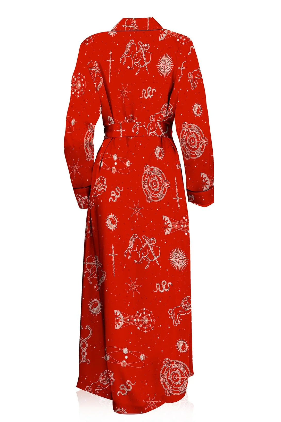 kimono-style-robe, womens-duster-robe, red-lightweight-robe, Shahida-fashion, elegant-ladies-robe, casual-wear-robe