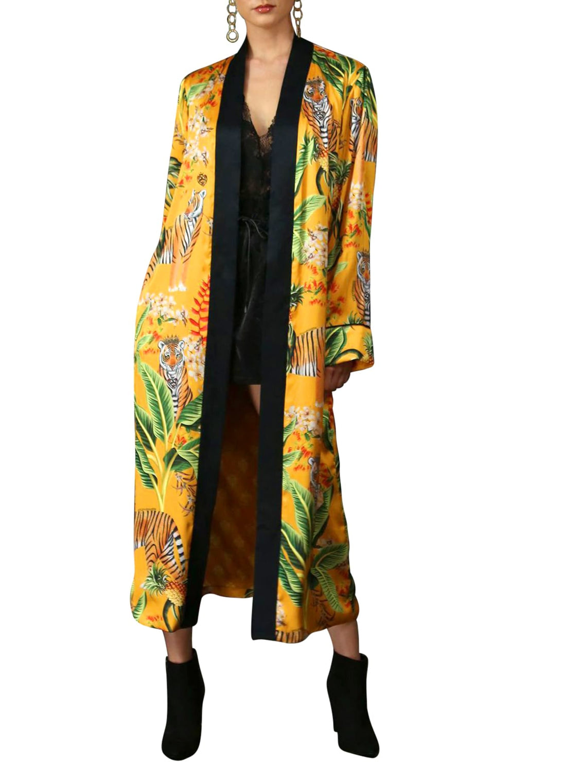 long silk kimono, silk kimono womens, Kyle X Shahida, long kimono robe womens, womens long kimono robe