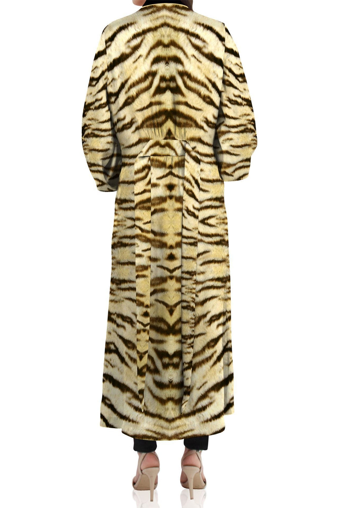 Kyle X Shahida, silk kimono womens, animal print robe, robe silk kimono, plus size long kimono