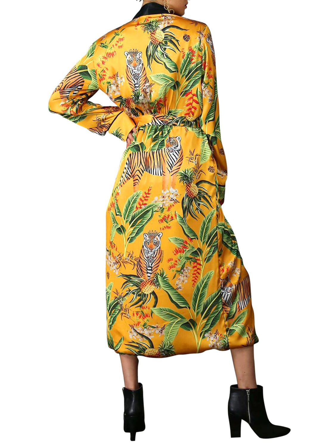 Kyle X Shahida, cute kimonos, womens long kimono robe, printed kimono, luxury kimono