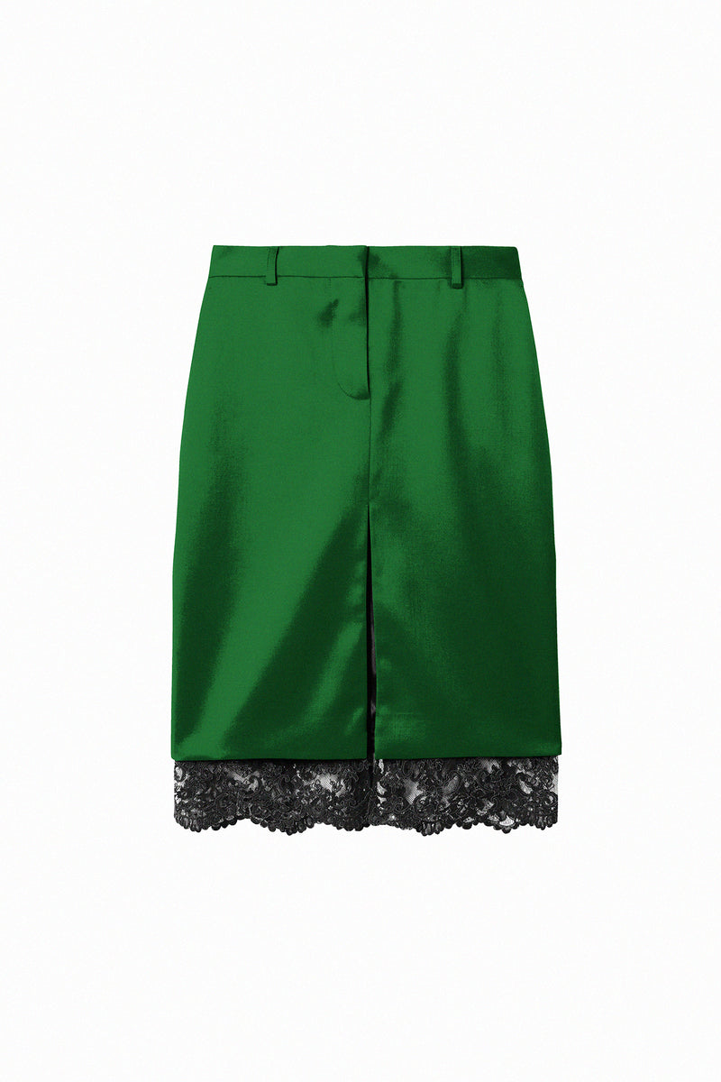 N ea Pari, lace trim mini skirt new arrivals, lace trim silk mini skirt,