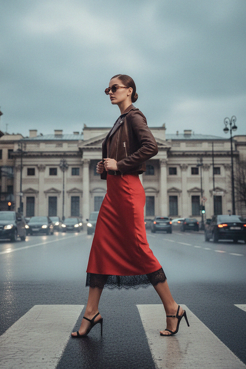 N ea Pari,
lace trim midi skirt,
lace midi skirt,
midi skirt with lace trim,