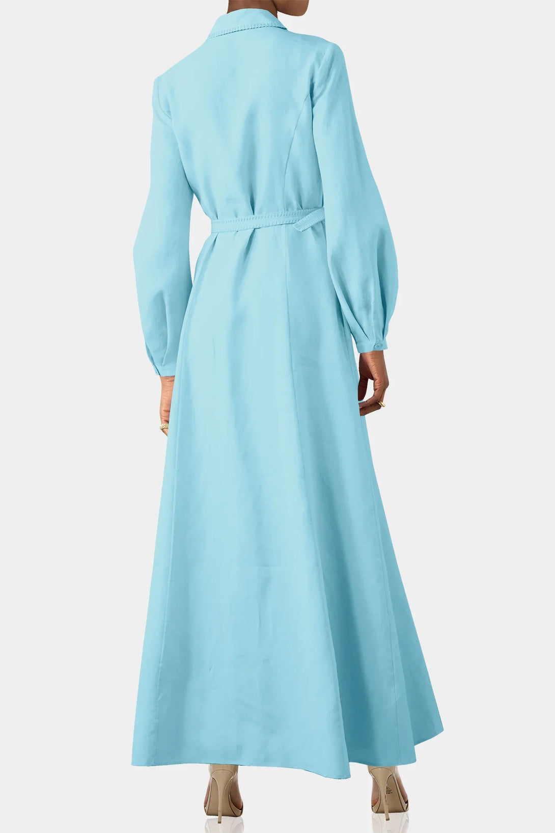 ladies maxi shirt dress Designer Floor Length Shirt Dress