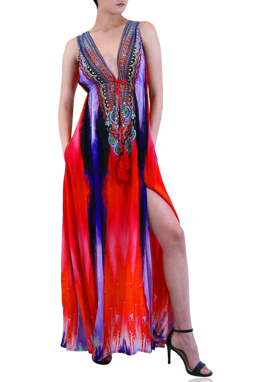  red casual dress, summer maxi dresses for women, plunging v neck formal dress, Shahida Parides,
