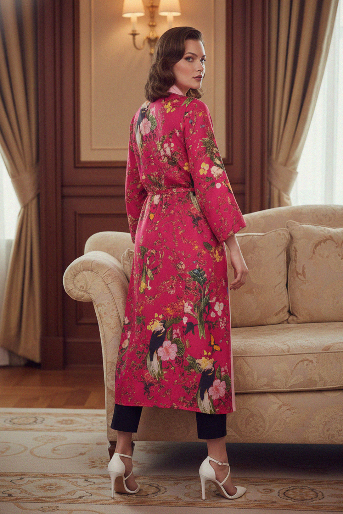 womens summer, light fabric, chic robe, stylish clothing, modern kimono, robe fashion, soft wear, trendy chic