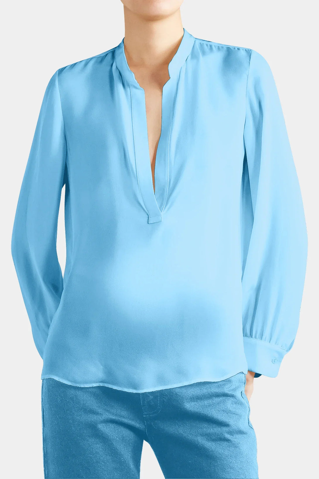 dressy blouses,
summer blouses for women, Shahida Parides, basic long sleeve top