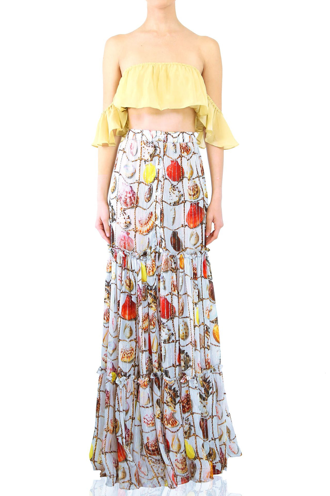 multi coloured pleated skirts, maxi skirt multicolor, Shahida Parides,