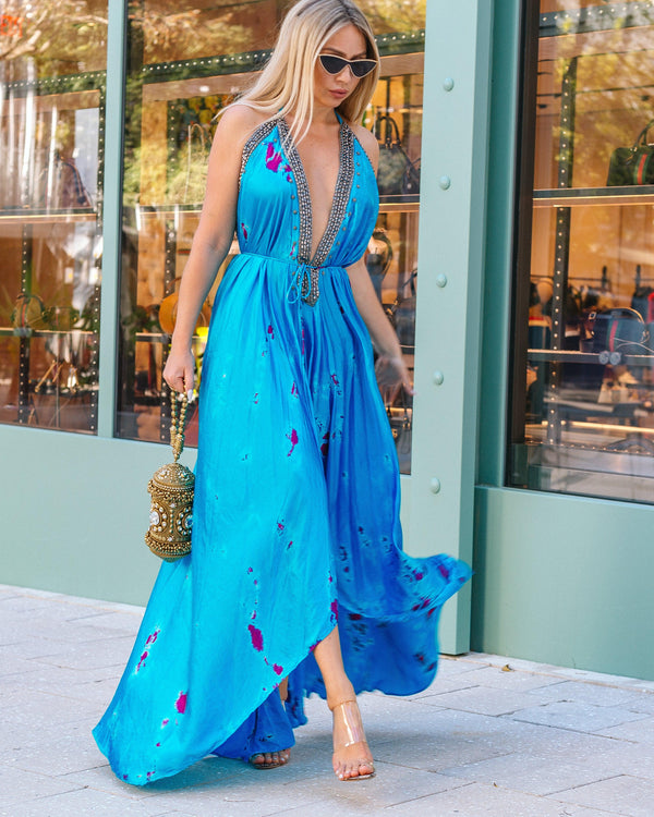 casual tie dye maxi dress Shifted Thoughts Tie Dye Maxi Dress FINAL SALE